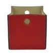 Collection Lucien  Square Red Smooth Leather Basket - Size S -  20cm x  20cm x  20cm - Weight : 700 Gr - Gordon & Gaia product image