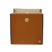 Collection Lucien Square Light Brown Smooth Leather Basket - Size S -  20cm x  20cm x  20cm - Weight : 700 Gr - Gordon & Gaia product image