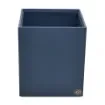 Collection Armand Ocean Blue Leather Wastepaper Basket - Size Medium -  20,00cm x  20,00cm x  23,50cm - Weight : 950 Gr - Gordon & Gaia product image