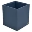 Collection Armand Ocean Blue Leather Wastepaper Basket - Size Medium -  20,00cm x  20,00cm x  23,50cm - Weight : 950 Gr - Gordon & Gaia product image