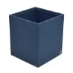 Collection Armand Blue Leather Wastepaper Basket - Size Medium -  20,00cm x  20,00cm x  23,50cm - Weight : 950 Gr - Gordon & Gaia product image