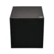 Collection Armand Black Ebony Leather Wastepaper Basket - Size Medium -  20,00cm x  20,00cm x  23,50cm - Weight : 950 Gr - Gordon & Gaia product image
