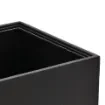 Collection Armand Black Ebony Leather Wastepaper Basket - Size Medium -  20,00cm x  20,00cm x  23,50cm - Weight : 950 Gr - Gordon & Gaia product image