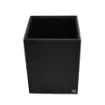 Collection Armand Black Ebony Leather Wastepaper Basket - Size Large -  23,00cm x  23,00cm x  30,50cm - Weight : 1370 Gr - Gordon & Gaia product image