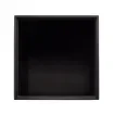 Collection Armand Black Ebony Leather Wastepaper Basket - Size Large -  23,00cm x  23,00cm x  30,50cm - Weight : 1370 Gr - Gordon & Gaia product image