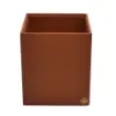 Collection Armand Light Brown Leather Wastepaper Basket - Size Medium -  20,00cm x  20,00cm x  23,50cm - Weight : 950 Gr - Gordon & Gaia product image