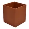 Collection Armand Light Brown Leather Wastepaper Basket - Size Medium -  20,00cm x  20,00cm x  23,50cm - Weight : 950 Gr - Gordon & Gaia product image