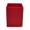 Collection Armand Red Leather Wastepaper Basket - Size Large -  23,00cm x  23,00cm x  30,50cm - Weight : 1370 Gr - Gordon & Gaia product image