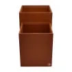 Collection Armand Light Brown Leather Wastepaper Basket - Size Large -  23,00cm x  23,00cm x  30,50cm - Weight : 1370 Gr - Gordon & Gaia product image