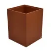 Collection Armand Light Brown Leather Wastepaper Basket - Size Large -  23,00cm x  23,00cm x  30,50cm - Weight : 1370 Gr - Gordon & Gaia product image