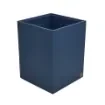 Collection Armand Blue Leather Wastepaper Basket - Size Large -  23,00cm x  23,00cm x  30,50cm - Weight : 1370 Gr - Gordon & Gaia product image