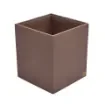 Collection Armand Taupe Gray Leather Wastepaper Basket - Size Medium -  20,00cm x  20,00cm x  23,50cm - Weight : 950 Gr - Gordon & Gaia product image