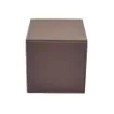 Collection Armand Taupe Gray Leather Wastepaper Basket - Size Medium -  20,00cm x  20,00cm x  23,50cm - Weight : 950 Gr - Gordon & Gaia product image