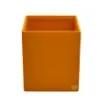 Collection Armand Orange Leather Wastepaper Basket - Size Medium -  20,00cm x  20,00cm x  23,50cm - Weight : 950 Gr - Gordon & Gaia product image