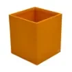 Collection Armand Orange Leather Wastepaper Basket - Size Medium -  20,00cm x  20,00cm x  23,50cm - Weight : 950 Gr - Gordon & Gaia product image