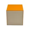 Collection Armand Orange Leather Wastepaper Basket - Size Medium -  20,00cm x  20,00cm x  23,50cm - Weight : 950 Gr - Gordon & Gaia product image