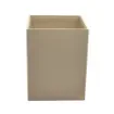 Collection Armand Beige Leather Wastepaper Basket - Size Large -  23,00cm x  23,00cm x  30,50cm - Weight : 1370 Gr - Gordon & Gaia product image