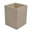Collection Armand Beige Leather Wastepaper Basket - Size Large -  23,00cm x  23,00cm x  30,50cm - Weight : 1370 Gr - Gordon & Gaia product image