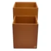 Collection Armand Cinnamon Leather Wastepaper Basket - Size Large -  23,00cm x  23,00cm x  30,50cm - Weight : 1370 Gr - Gordon & Gaia product image