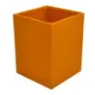 Collection Armand Orange Leather Wastepaper Basket - Size Large -  23,00cm x  23,00cm x  30,50cm - Weight : 1370 Gr - Gordon & Gaia product image