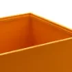 Collection Armand Orange Leather Wastepaper Basket - Size Large -  23,00cm x  23,00cm x  30,50cm - Weight : 1370 Gr - Gordon & Gaia product image