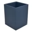 Collection Armand Ocean Blue Leather Wastepaper Basket - Size Large -  23,00cm x  23,00cm x  30,50cm - Weight : 1370 Gr - Gordon & Gaia product image
