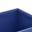 Collection Armand Ocean Blue Leather Wastepaper Basket - Size Large -  23,00cm x  23,00cm x  30,50cm - Weight : 1370 Gr - Gordon & Gaia product image