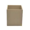 Collection Armand Beige Leather Wastepaper Basket - Size Medium -  20,00cm x  20,00cm x  23,50cm - Weight : 950 Gr - Gordon & Gaia product image