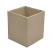 Collection Armand Beige Leather Wastepaper Basket - Size Medium -  20,00cm x  20,00cm x  23,50cm - Weight : 950 Gr - Gordon & Gaia product image