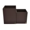 Collection Armand Dark Chocolate Leather Wastepaper Basket - Size Large -  23,00cm x  23,00cm x  30,50cm - Weight : 1370 Gr - Gordon & Gaia product image