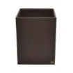 Collection Armand Dark Chocolate Leather Wastepaper Basket - Size Large -  23,00cm x  23,00cm x  30,50cm - Weight : 1370 Gr - Gordon & Gaia product image