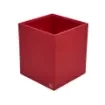 Collection Armand Red Leather Wastepaper Basket - Size Medium -  20,00cm x  20,00cm x  23,50cm - Weight : 950 Gr - Gordon & Gaia product image