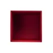 Collection Armand Red Leather Wastepaper Basket - Size Medium -  20,00cm x  20,00cm x  23,50cm - Weight : 950 Gr - Gordon & Gaia product image