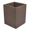 Collection Armand Taupe Gray Leather Wastepaper Basket - Size Large -  23,00cm x  23,00cm x  30,50cm - Weight : 1370 Gr - Gordon & Gaia product image