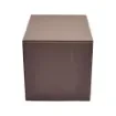Collection Armand Taupe Gray Leather Wastepaper Basket - Size Large -  23,00cm x  23,00cm x  30,50cm - Weight : 1370 Gr - Gordon & Gaia product image