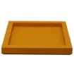 Collection Marius Square Leather Tray Color Orange - Small Size -  30cm x  30cm x  3,5cm - Frame 2.5cm - Weight : 1110 Gr - Gordon & Gaia product image