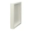 Collection Colette Rectangular  Rigid Pin Tray Covered In White Grained Leather - Medium Size -   25cm x  20cm x  3,5cm - Frame 1.5cm - Weight : 880 Gr - Gordon & Gaia product image