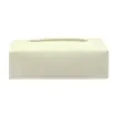 Collection Paul - Meringue Leather Cover For Rectrangular Tissue Box -  23,5cm x  12,5cm x  7,5cm - Weight : 290 Gr - Gordon & Gaia product image