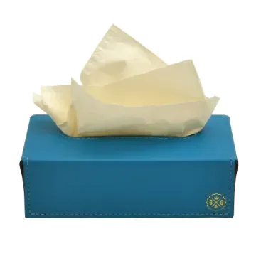 Collection Paul - Lagoon Leather Cover For Rectrangular Tissue Box -  23,5cm x  12,5cm x  7,5cm - Weight : 290 Gr - Gordon & Gaia product image