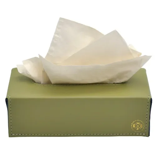 Collection Paul - Jungle Leather Cover For Rectrangular Tissue Box -  23,5cm x  12,5cm x  7,5cm - Weight : 290 Gr - Gordon & Gaia product image