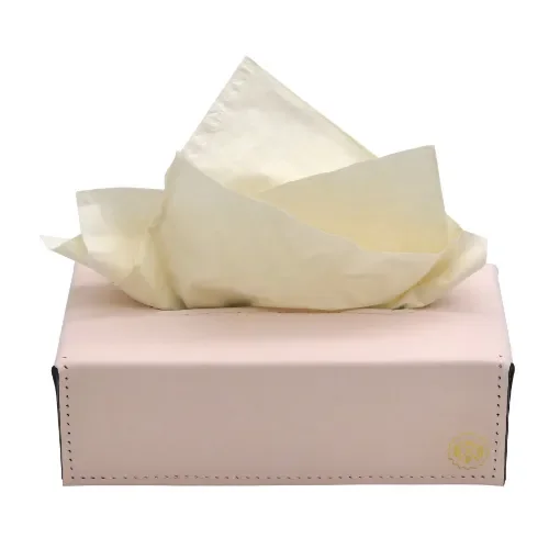 Collection Paul - Rose Leather Cover For Rectrangular Tissue Box -  23,5cm x  12,5cm x  7,5cm - Weight : 290 Gr - Gordon & Gaia product image