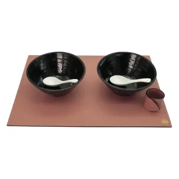 Collection Nadine - Sandalo Leather Table Set -  -  50,0cm x  35,0cm - Weight : 410 Gr - Gordon & Gaia product image