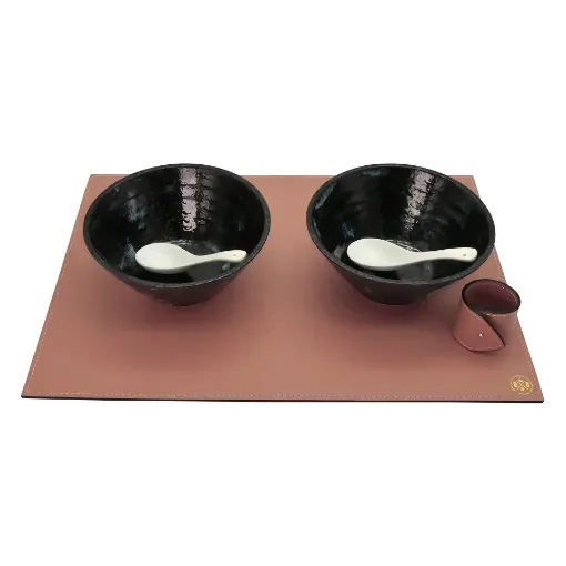 Collection Nadine - Sandalo Leather Table Set -  -  50,0cm x  35,0cm - Weight : 410 Gr - Gordon & Gaia product image