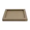 Collection Marius Square Leather Tray Color Greige - Small Size -  30cm x  30cm x  3,5cm - Frame 2.5cm - Weight : 1110 Gr - Gordon & Gaia product image