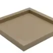 Collection Marius Square Leather Tray Color Greige - Small Size -  30cm x  30cm x  3,5cm - Frame 2.5cm - Weight : 1110 Gr - Gordon & Gaia product image