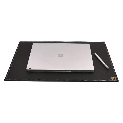 Collection Armand - Black Ebony Leather Desk Pad - Size S -   50,0cm x  35,0cm - Weight : 410 Gr - Gordon & Gaia product image