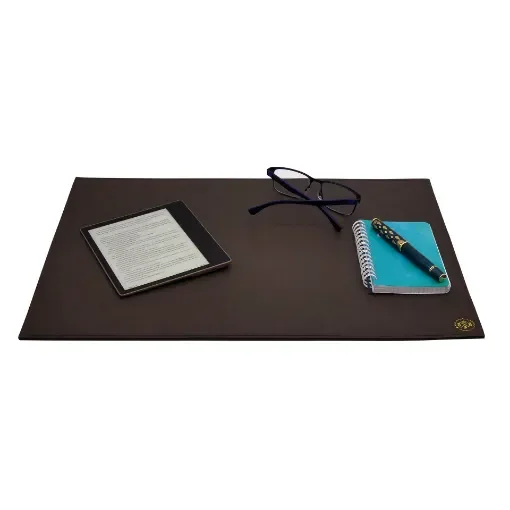 Collection Armand - Dark Chocolate Leather Desk Pad - Size S -   50,0cm x  35,0cm - Weight : 410 Gr - Gordon & Gaia product image