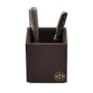 Collection Armand Dark Chocolate Leather Pencil Holder -   8,50cm x  8,50cm x  9,50cm - Weight : 150 Gr - Gordon & Gaia product image