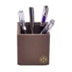 Collection Armand Taupe Gray Leather Pencil Holder -   8,50cm x  8,50cm x  9,50cm - Weight : 150 Gr - Gordon & Gaia product image