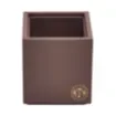 Collection Armand Taupe Gray Leather Pencil Holder -   8,50cm x  8,50cm x  9,50cm - Weight : 150 Gr - Gordon & Gaia product image